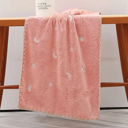 Star Moon Embroidered Luxury Bath Towels (2-Pack)