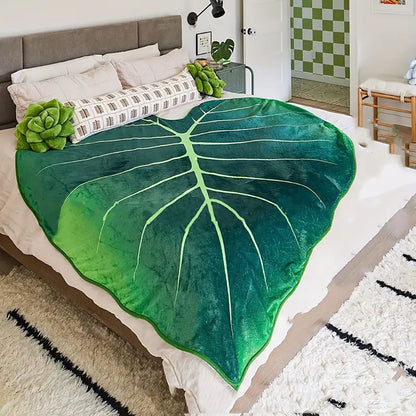 Leafy Comfort Flannel Blanket