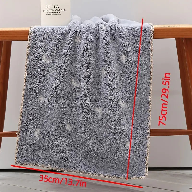 Star Moon Embroidered Luxury Bath Towels (2-Pack)