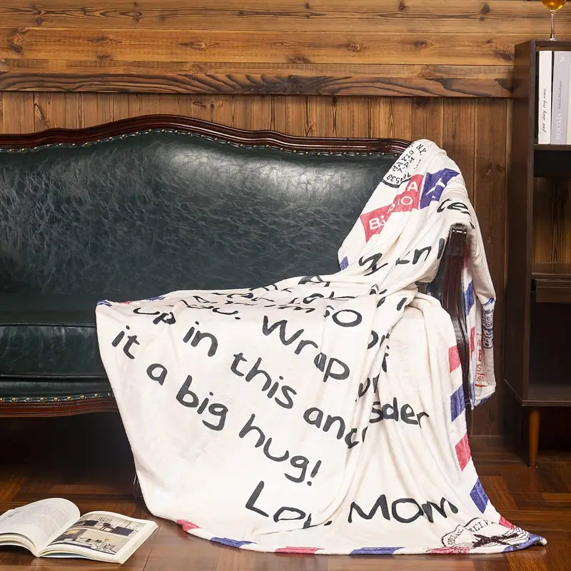 Cozy Son's Letter Fleece Blanket