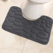 Plush U-Shaped Memory Foam Bath Rug