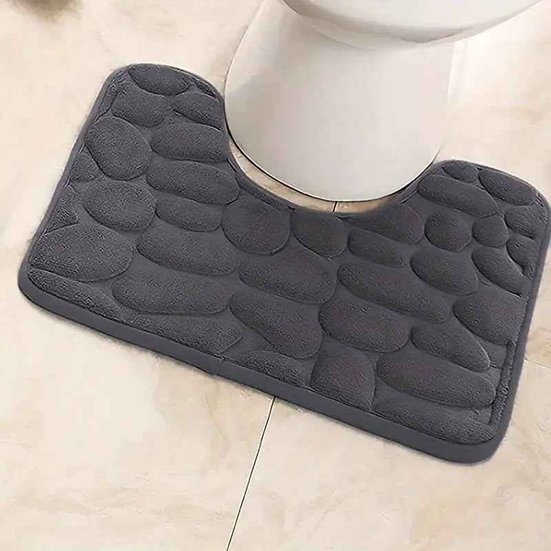 Plush U-Shaped Memory Foam Bath Rug